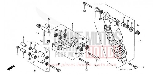 REAR CUSHION XL650V1 de 2001